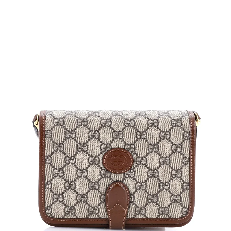 Women Gucci bags with interlocking G hardware for a classic lookInterlocking G Patch Messenger Bag GG Coated Canvas Mini