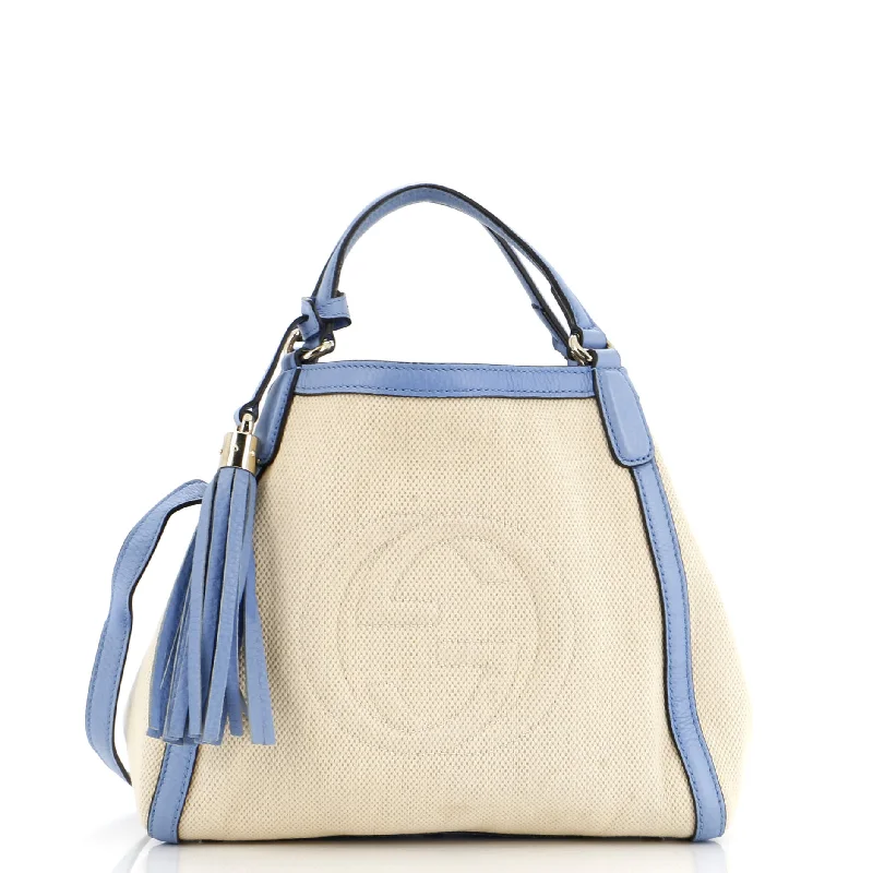 Ladies Gucci shoulder bags with a magnetic - closure flapSoho Shoulder Bag Canvas Small