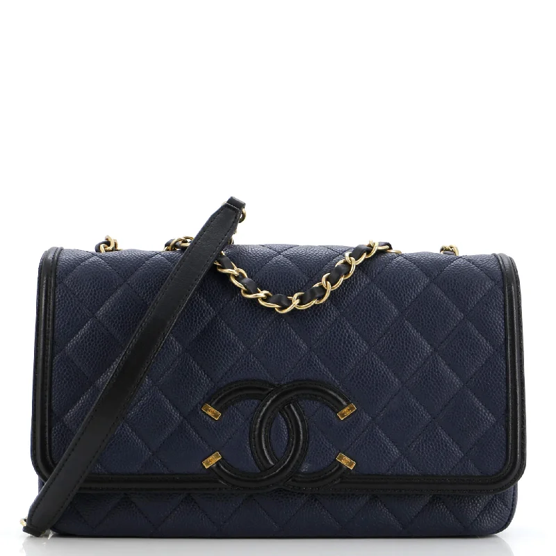 Chanel Medium Tote Bag for Office LadiesFiligree Flap Bag Quilted Caviar Medium