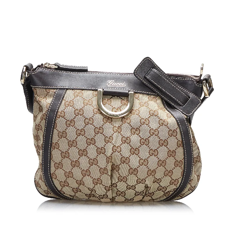 Women Gucci Sylvie bags with a crystal - embellished web stripeGucci Abbey GG Canvas Crossbody Crossbody Bag