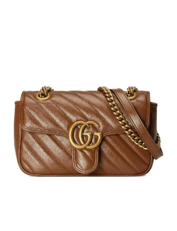 Gucci handbags for women with a back - zip pocketGucci GG Marmont Series Mini Shoulder Bag