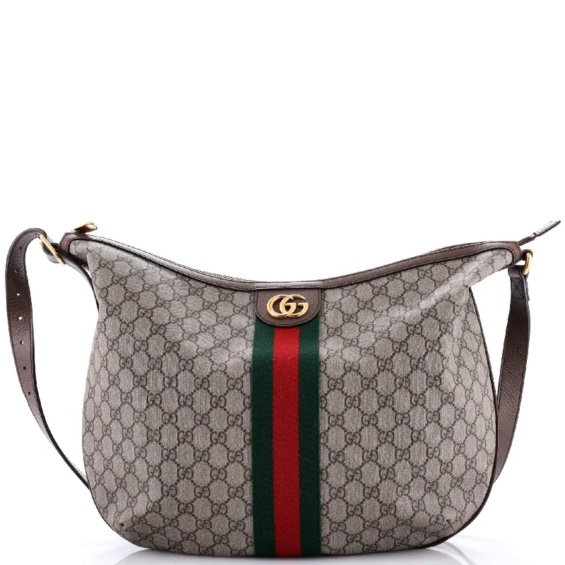 Ladies Gucci Dionysus bags with a star - shaped charmOphidia Half Moon Hobo GG Coated Canvas Large