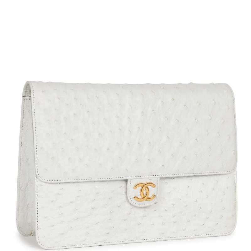 Chanel bags with the perfect balance of luxury and functionalityChanel bags with the perfect balance of luxury and functionalityVintage Chanel Single Flap Bag White Ostrich Gold Hardware