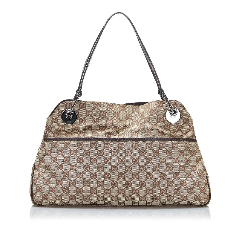 Gucci handbags for women with a beaded trimGucci GG Canvas Eclipse Tote Bag