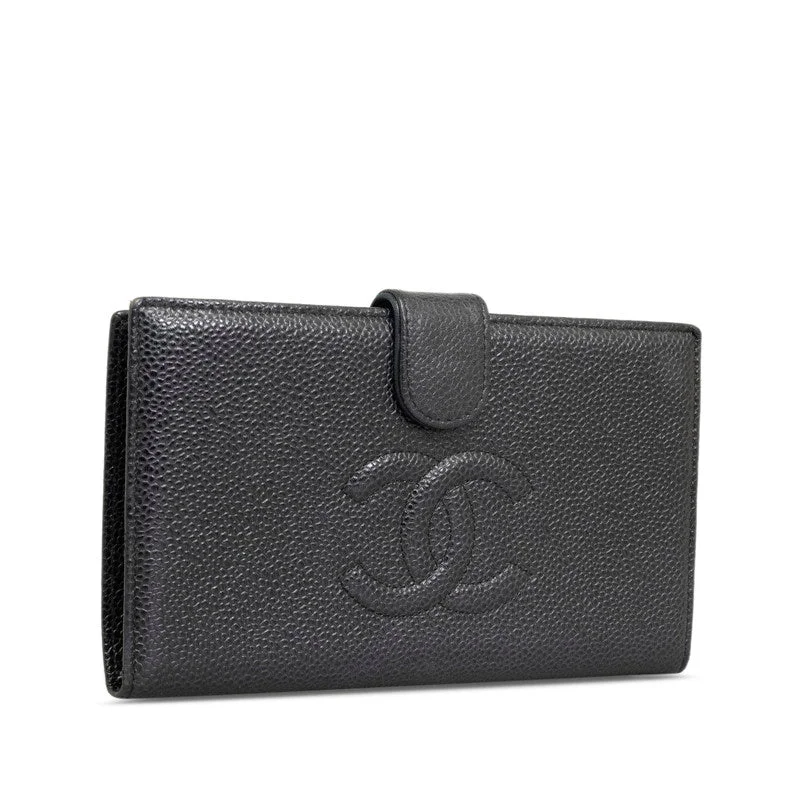 Chanel leather bags for everydChanel leather bags for everydChanel Coco Double Fold Wallet Black Caviar S  Chanel