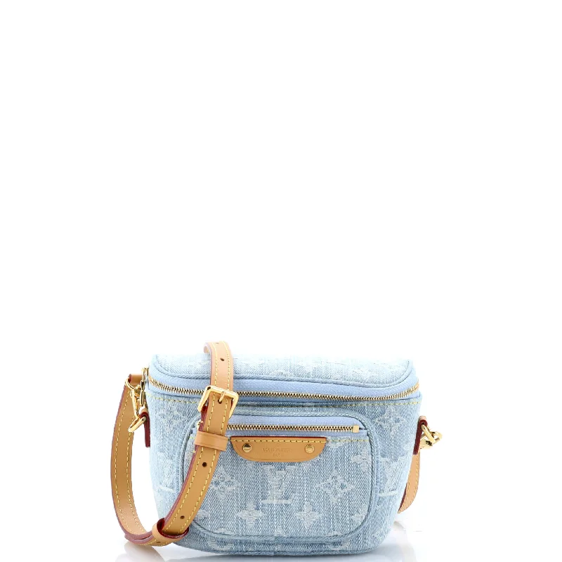 Women Gucci bags with a front - zip pocket for small itemsBum Bag Monogram Denim Mini