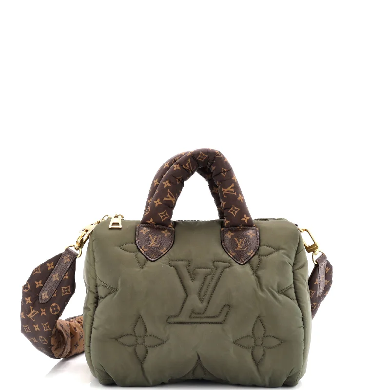 Women Gucci bags with a zippered interior pocketSpeedy Bandouliere Bag Monogram Quilted Econyl Nylon 25