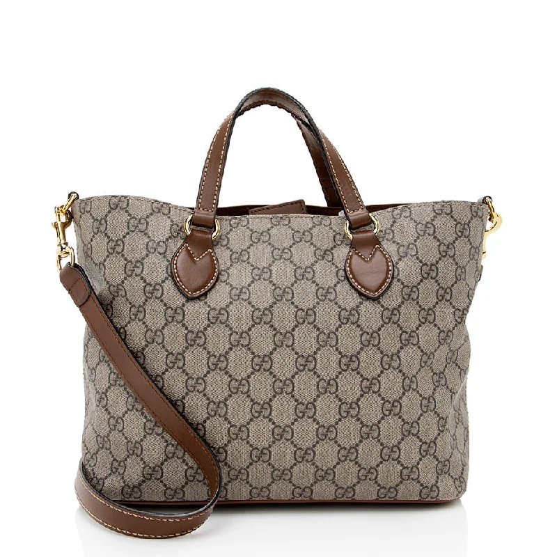 Women Gucci bags with a zip - around closure for securityGucci GG Supreme Small Soft Tote - FINAL SALE