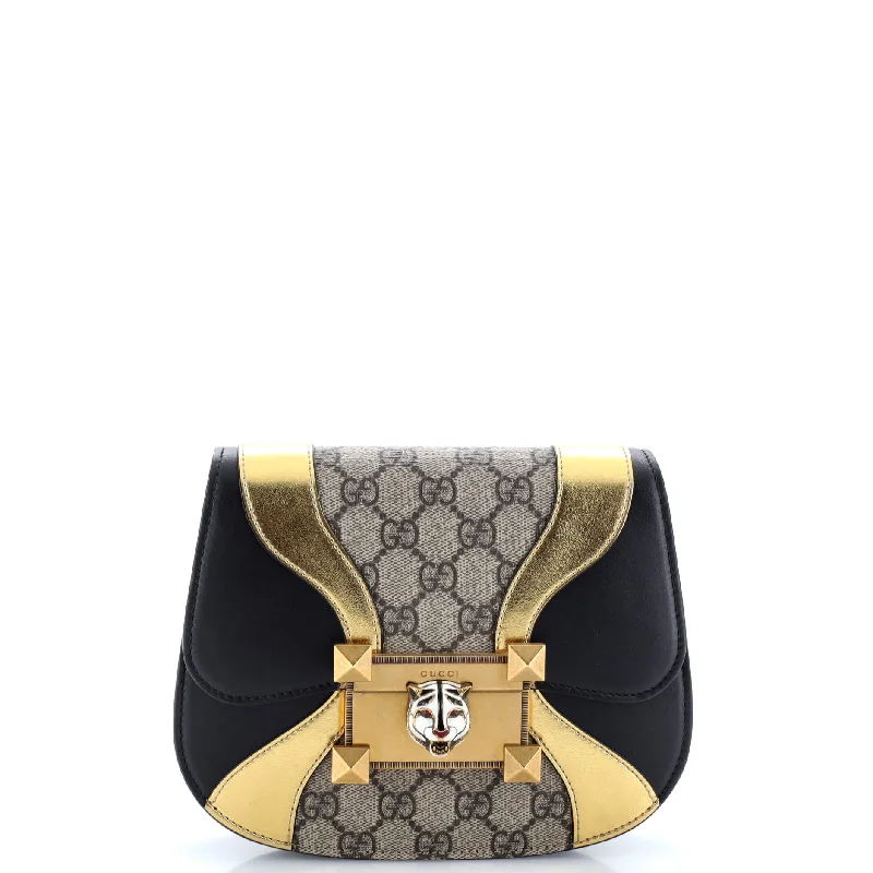 Women Gucci Sylvie bags with a monogram - embossed leatherOsiride Shoulder Bag GG Coated Canvas and Leather Small