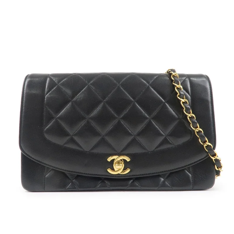 Chanel bags perfect for everyday elegChanel bags perfect for everyday elegCHANEL Matelasse Lambskin Diana Chain Shoulder Bag Black A01165