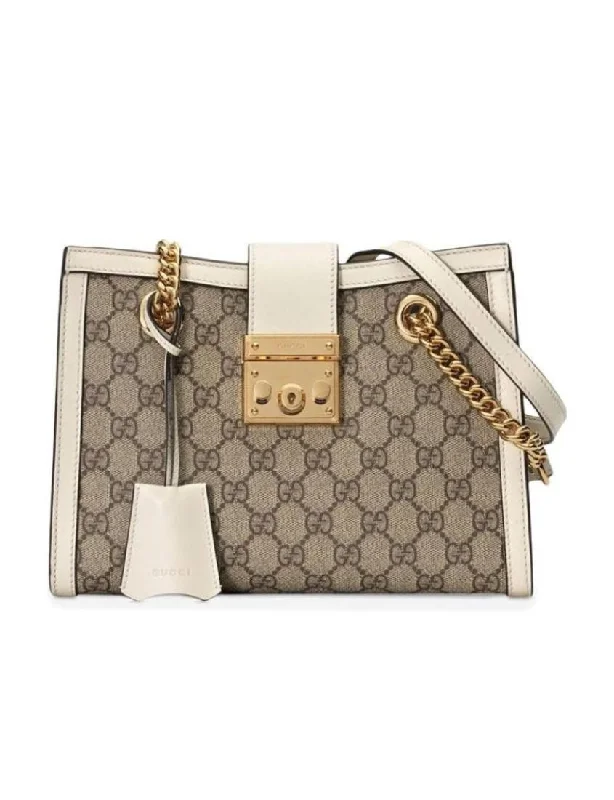 Women Gucci bags with a front - zip pocket for small itemsGucci Padlock GG small shoulder bag