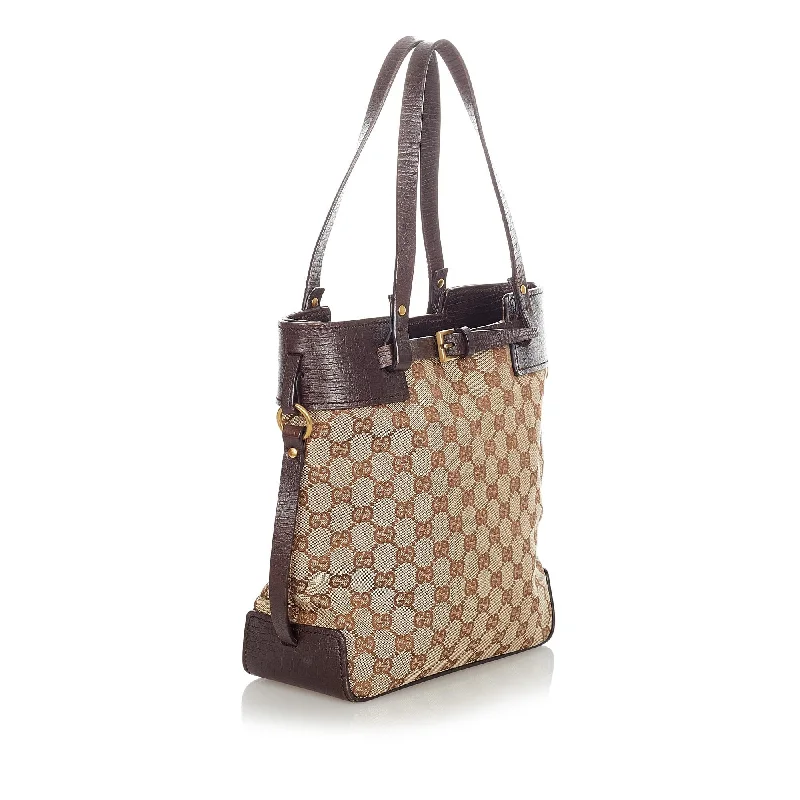 Women Gucci Sylvie bags featuring the signature web stripeGucci GG Canvas Tote Bag (23494)