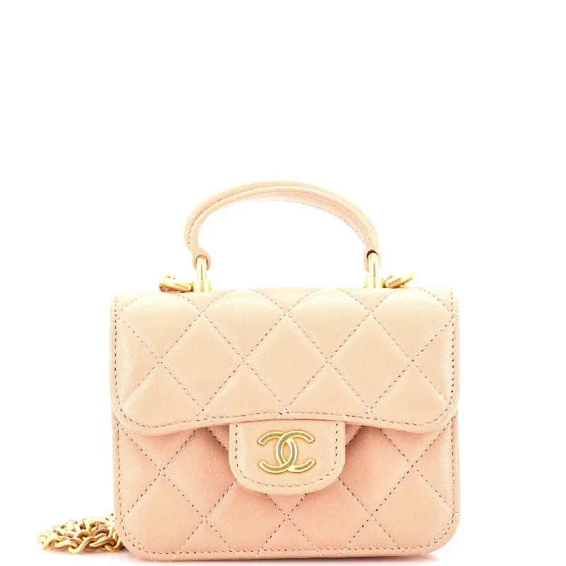 Chanel bags that pair perfectly with any outfitTop Handle Flap Coin Purse with Chain Quilted Lambskin