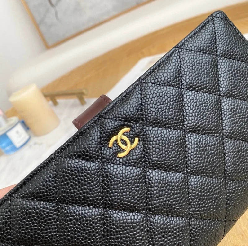 Chanel Handbag with Adjustable Strap for ComfortChanel Handbag with Adjustable Strap for ComfortChanel leather black wallet