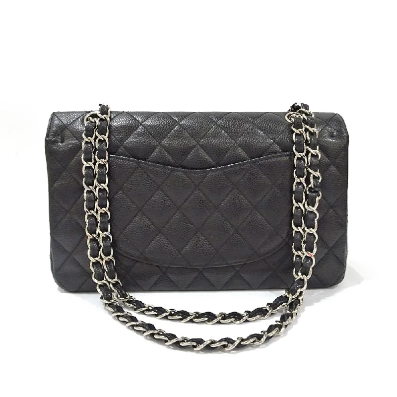 Chanel bags perfect for everyday elegChanel bags perfect for everyday elegChanel Classic Handbag A01112 W Flap Bag Matrasse 25 Black Silver  Green  S Caviar Skin Shoulder Bag