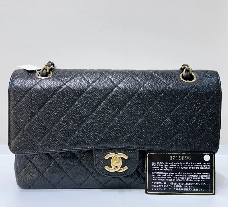 Chanel bags with gold, silver, and pearl accentsChanel bags with gold, silver, and pearl accentsCHANEL Classic Double Flap Medium Shoulder Bag Black Caviar 24k