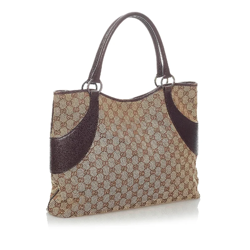 Women Gucci Sylvie bags with a detachable ribbon detailGucci GG Canvas Tote Bag (31015)