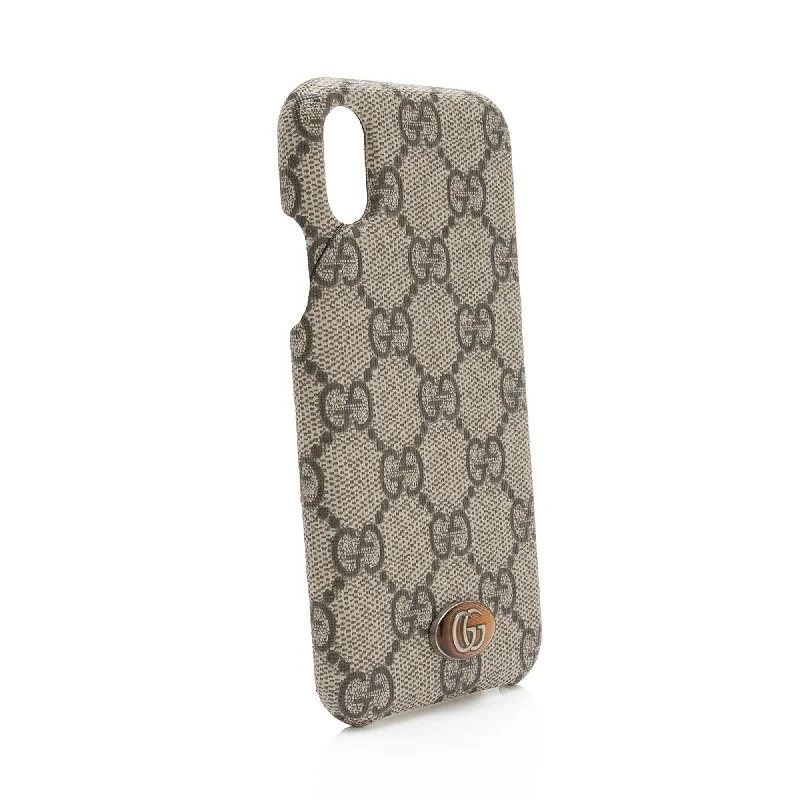 Women Gucci Sylvie bags with a leather - wrapped handleGucci GG Supreme Ophidia Pro Max iPhone X/XS Case (anckp3)