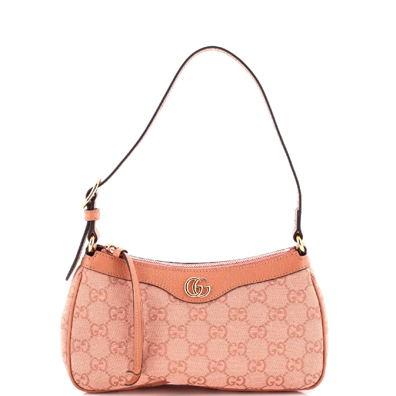 Ladies Gucci shoulder bags with a wide - width strapOphidia Zip Pochette Shoulder Bag GG Canvas Small